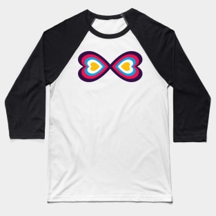 Polyamory Heart Infinity Symbol - New Pride Colors! Baseball T-Shirt